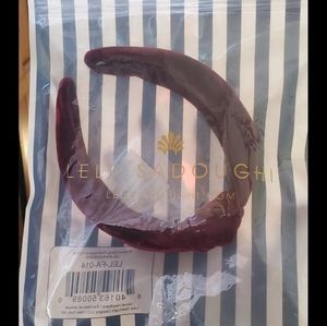 Lele Sadoughi Maroon Velvet Headband